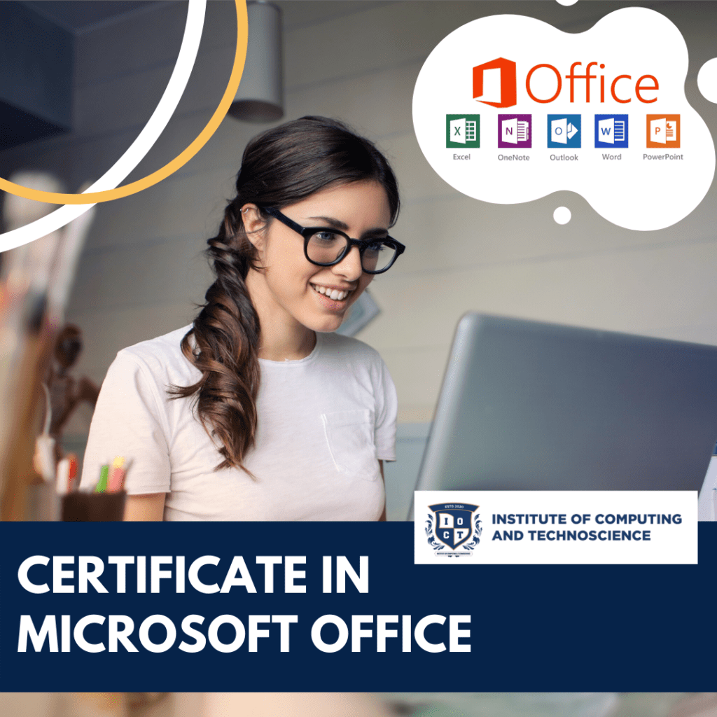 CERTIFICATE IN MS OFFICE WITH INTERNET.